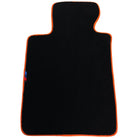 Black Floor Floor Mats For BMW 2 Series F22 | Orange Trim