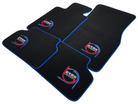 Black Floor Mats For BMW 2 Series F23 Convertible ER56 Design Limited Edition Blue Trim - AutoWin