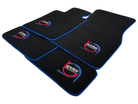 Black Floor Mats For BMW 2 Series F44 Gran Coupe ER56 Design Limited Edition Blue Trim - AutoWin