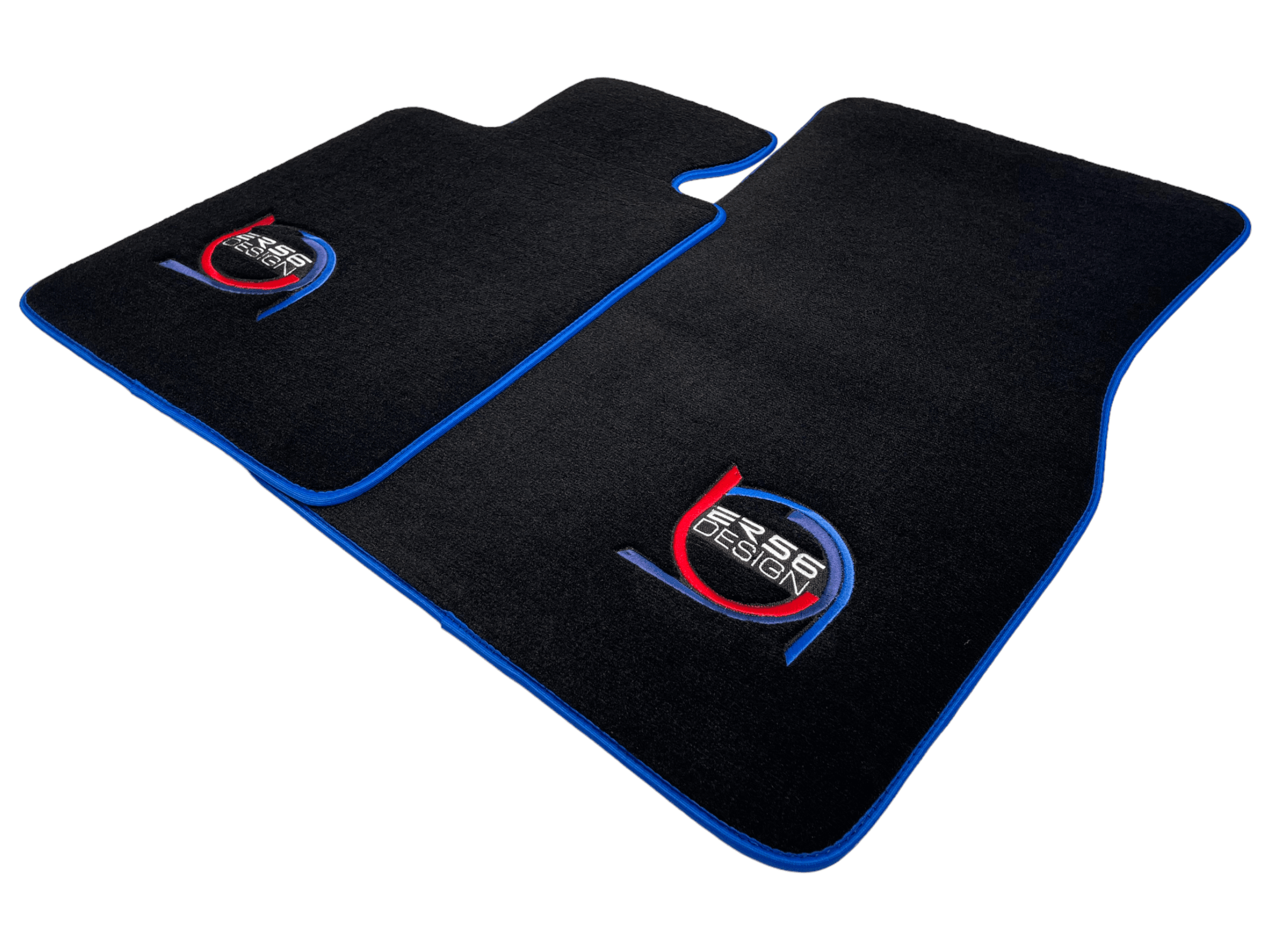 Black Floor Mats For BMW 2 Series F44 Gran Coupe ER56 Design Limited Edition Blue Trim - AutoWin