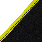 Black Floor Floor Mats For BMW 3 Series E93 | Fighter Jet Edition Brand | Yellow Trim