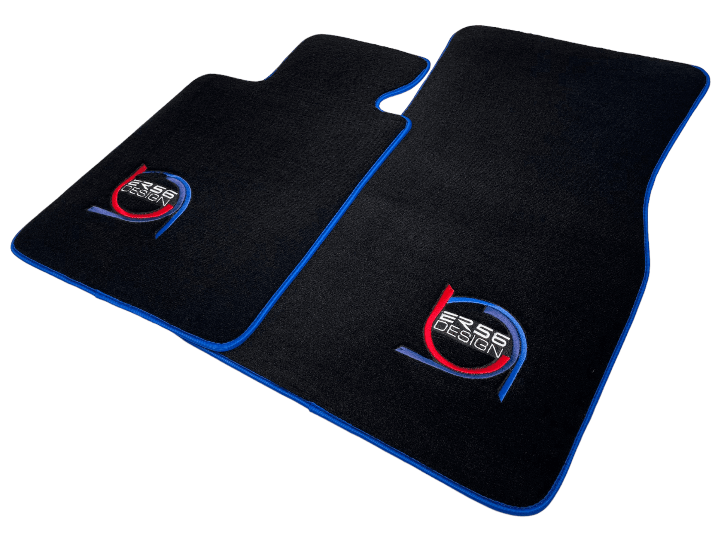 Black Floor Mats For BMW M5 E60 ER56 Design Limited Edition Blue Trim - AutoWin