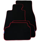 Black Floor Floor Mats For BMW X5 Series E70 | Red Trim