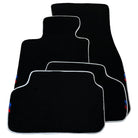 Black Floor Floor Mats For BMW X6 Series E71 | White Trim