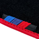 Black Floor Mats For BMW 1 Series E88 Convertible | Red Trim