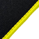 Black Floor Mats For BMW 2 Series F44 Gran Coupe | Fighter Jet Edition | Yellow Trim