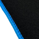 Black Floor Mats For BMW 4 Series G22 Coupe | Sky Blue Trim