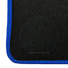 Black Mats For BMW 5 Series E28 Sedan | Blue Trim - AutoWin