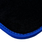 Black Mats For BMW 5 Series E28 Sedan | Blue Trim - AutoWin