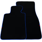 Black Mats For BMW 5 Series E28 Sedan | Blue Trim - AutoWin