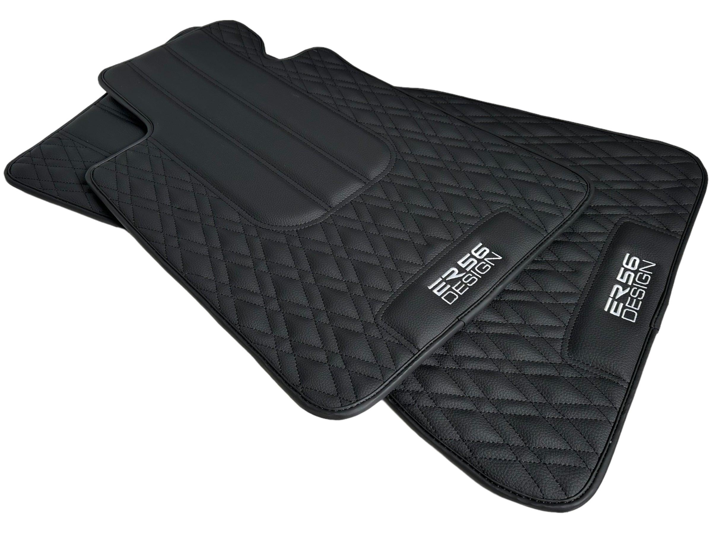 Floor Mats For BMW 3 Series E36 Convertible Black Leather Er56 Design - AutoWin