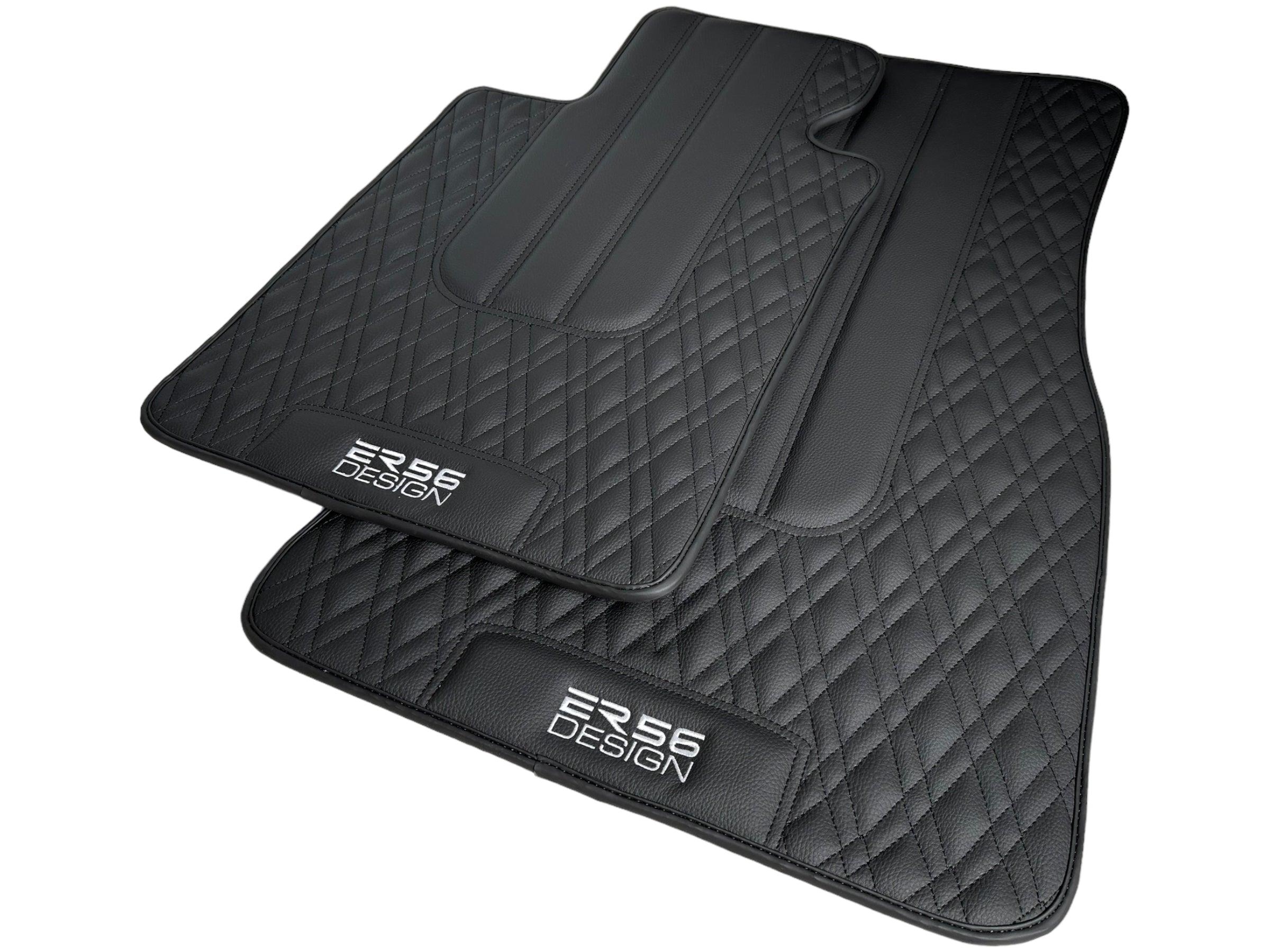 Floor Mats For BMW 3 Series E90 Black Leather Er56 Design - AutoWin