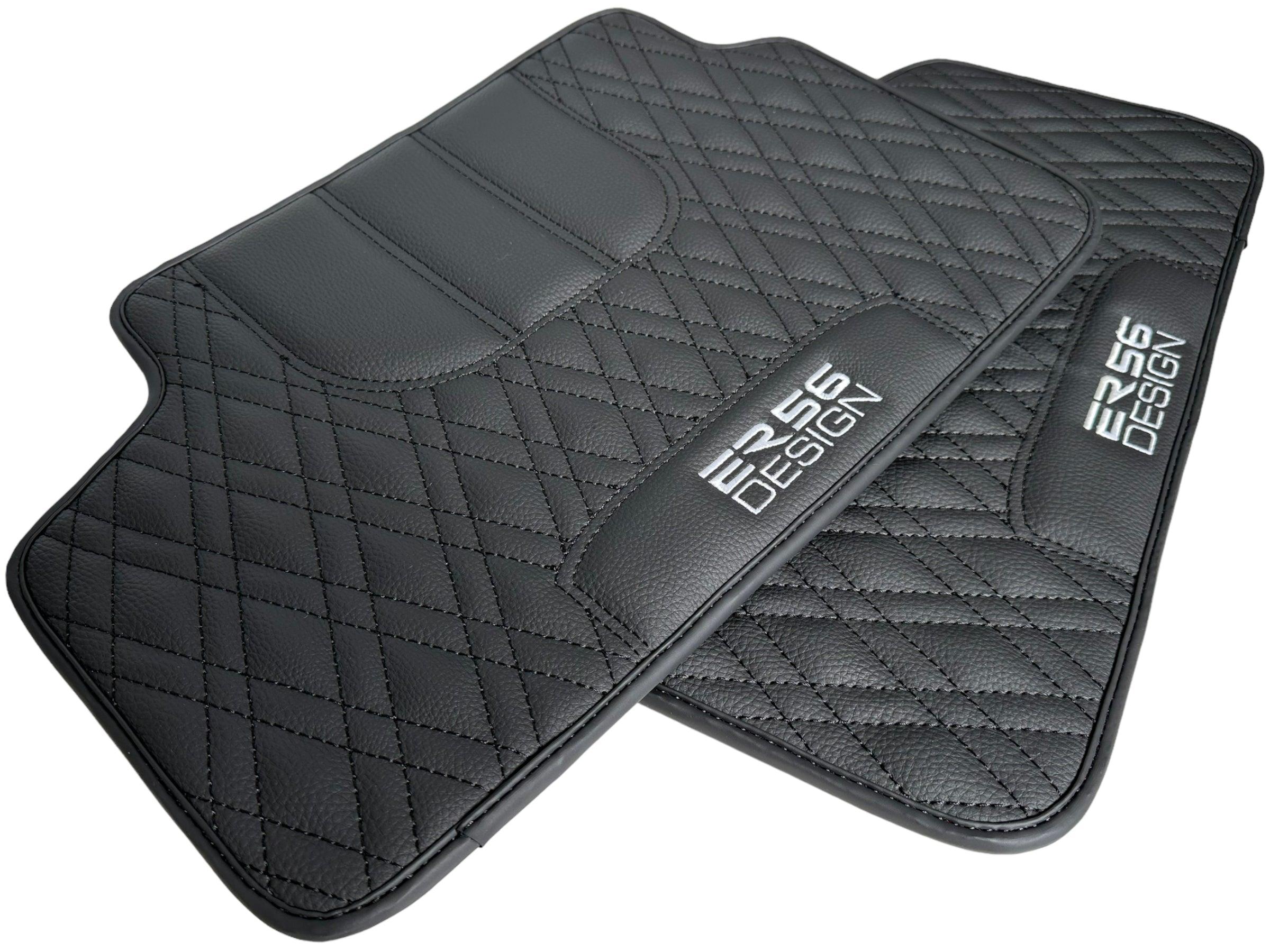 Floor Mats For BMW 5 Series F10 Black Leather Er56 Design - AutoWin