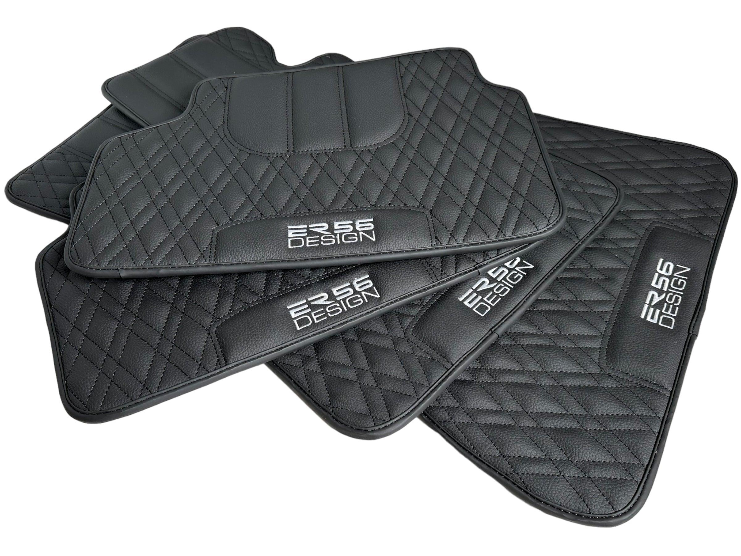 Floor Mats For BMW M2 Series F87 Black Leather Er56 Design - AutoWin