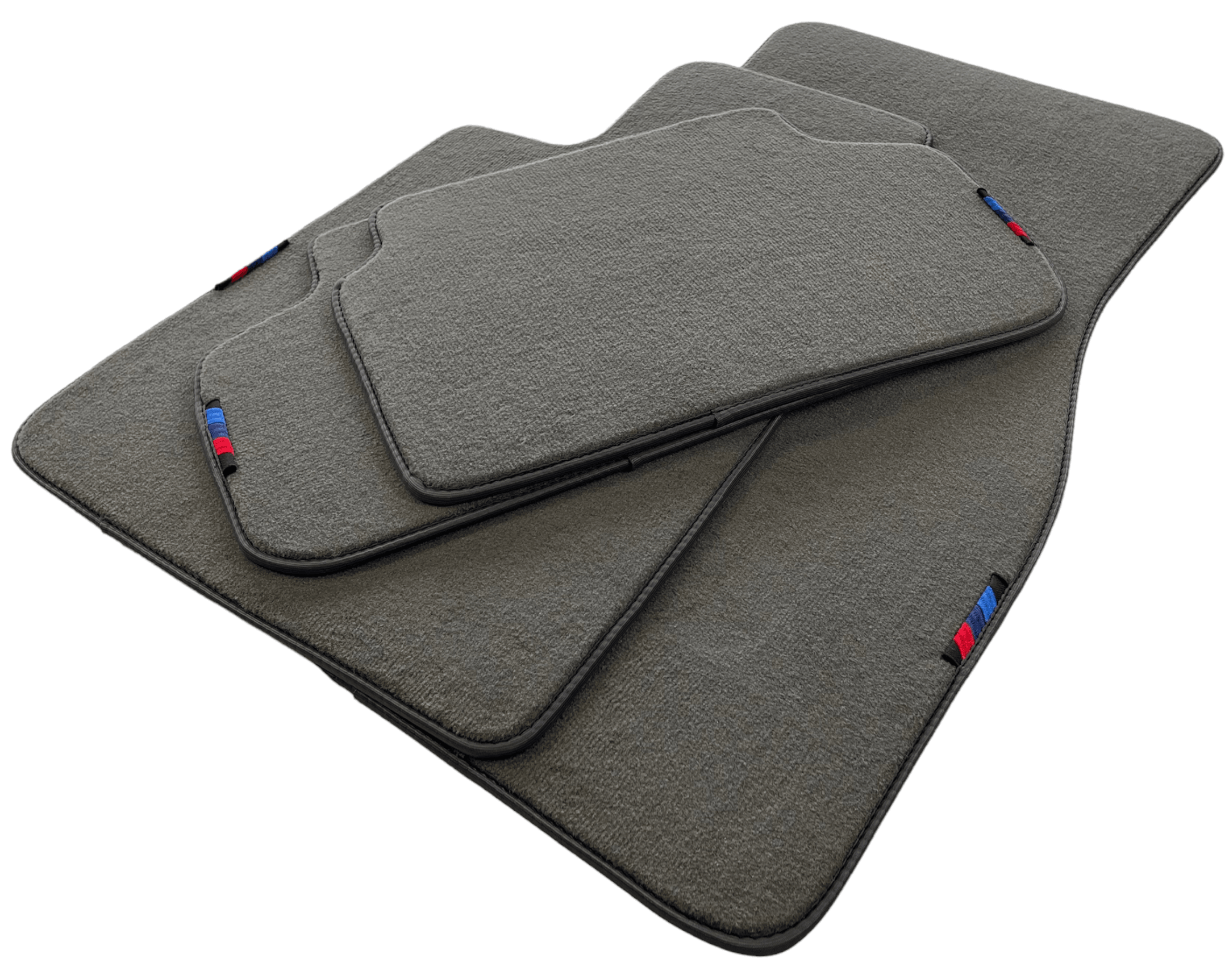 Gray Red Floor Mats For BMW 2 Series F22 With M Package AutoWin Brand - AutoWin