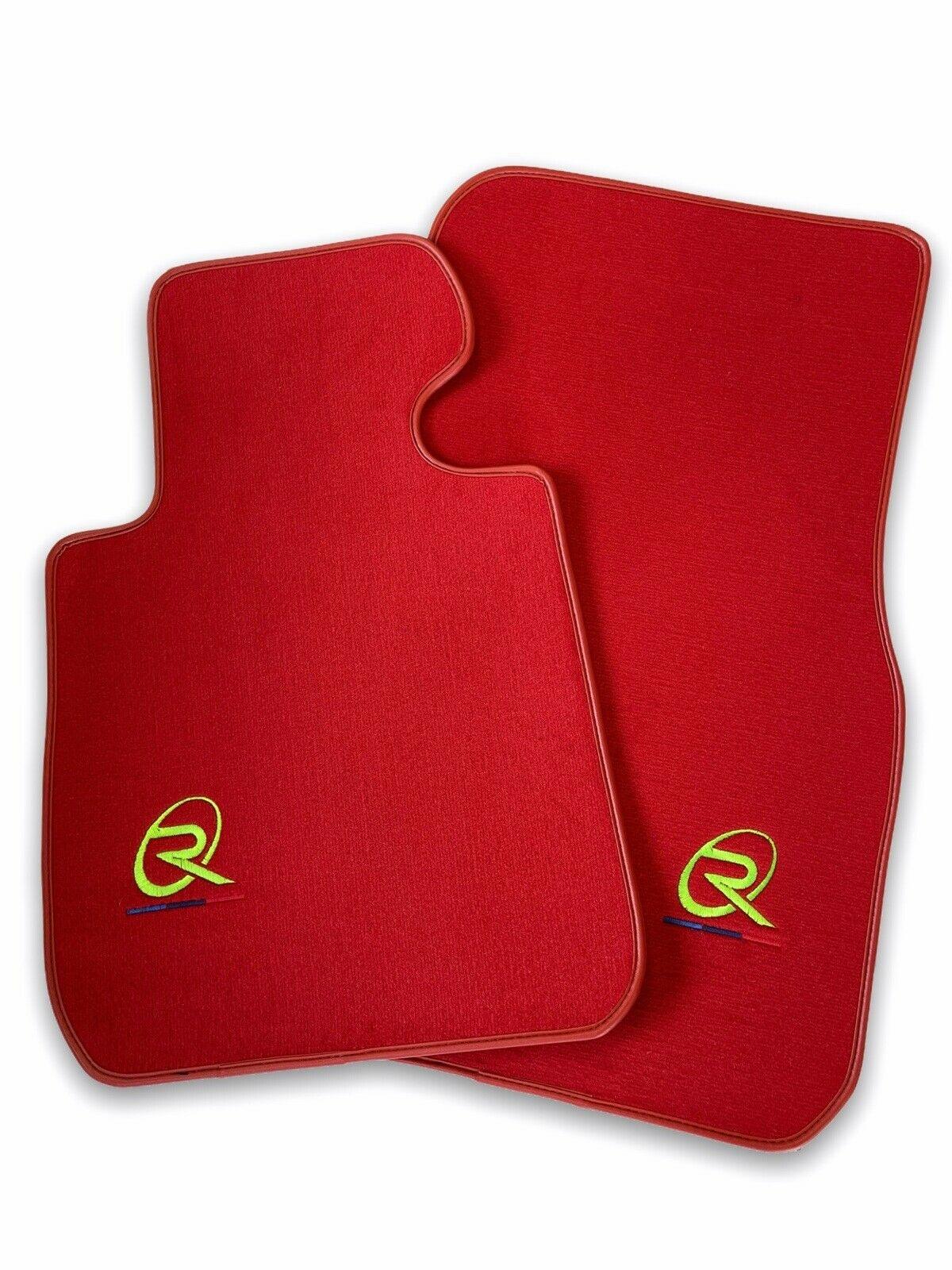 Red Floor Mats For BMW 8 Series G14 ROVBUT Brand Tailored Set Perfect Fit Green SNIP Collection - AutoWin