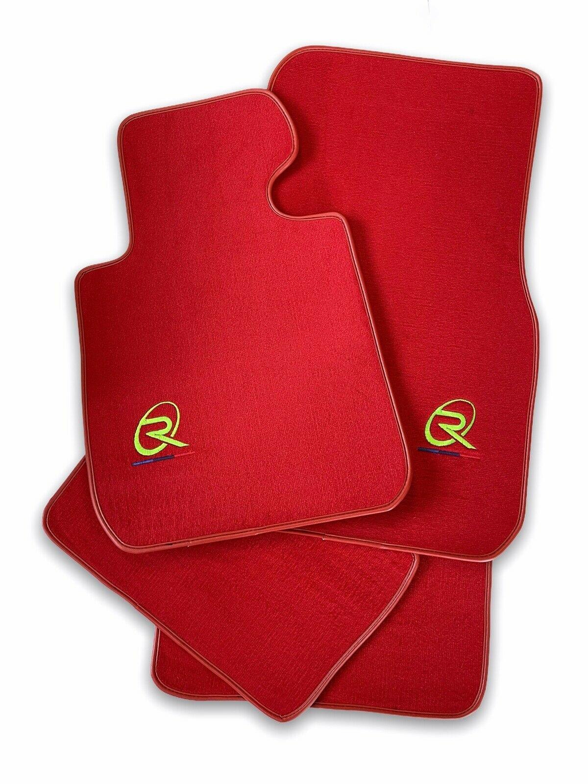 Red Floor Mats For BMW 8 Series G14 ROVBUT Brand Tailored Set Perfect Fit Green SNIP Collection - AutoWin