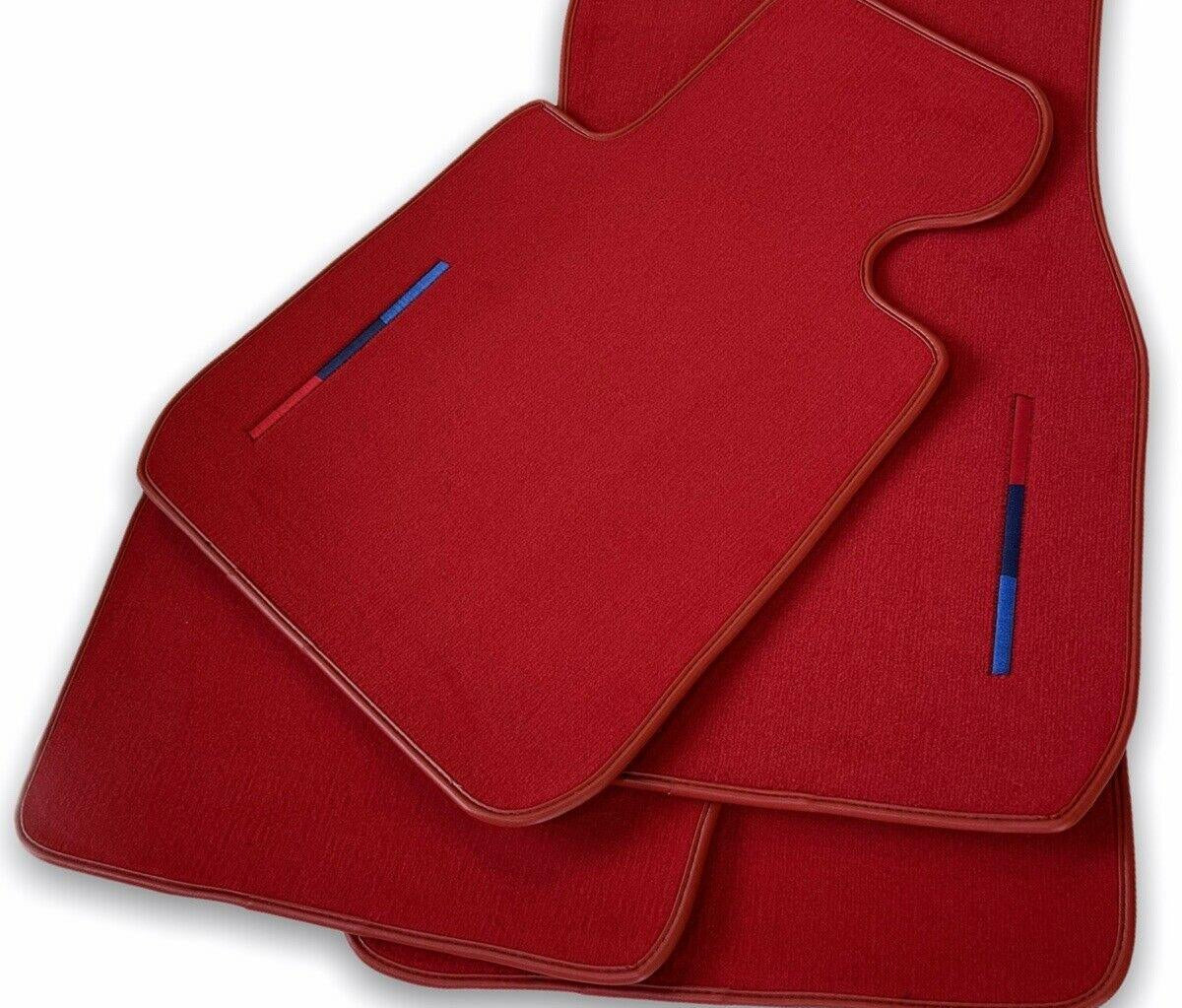 Red Mats For BMW 3 Series E30 2-doors Coupe With M Package - AutoWin